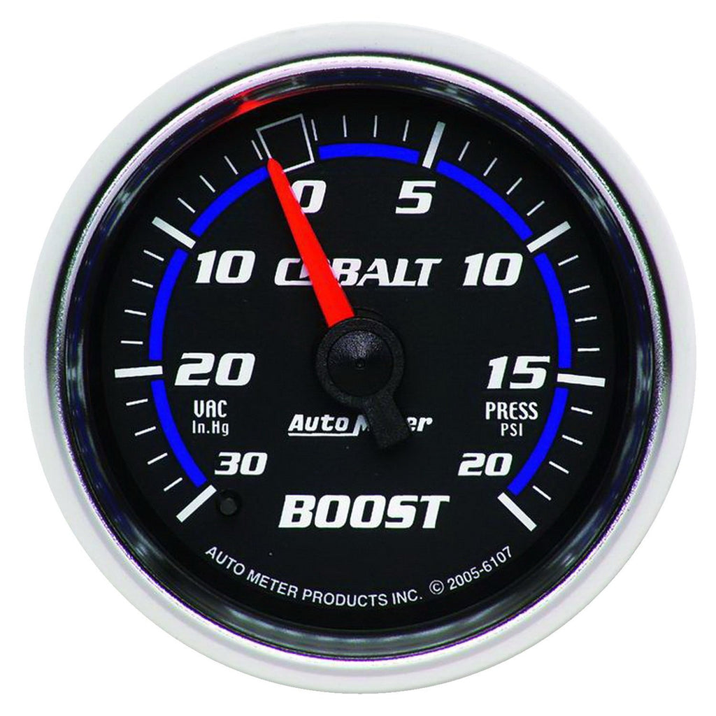 AutoMeter 6107 GAUGE, VAC/BOOST, 2 1/16" , 30INHG-20PSI, MECHANICAL, COBALT