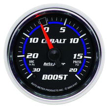 Load image into Gallery viewer, AutoMeter 6107 GAUGE, VAC/BOOST, 2 1/16" , 30INHG-20PSI, MECHANICAL, COBALT