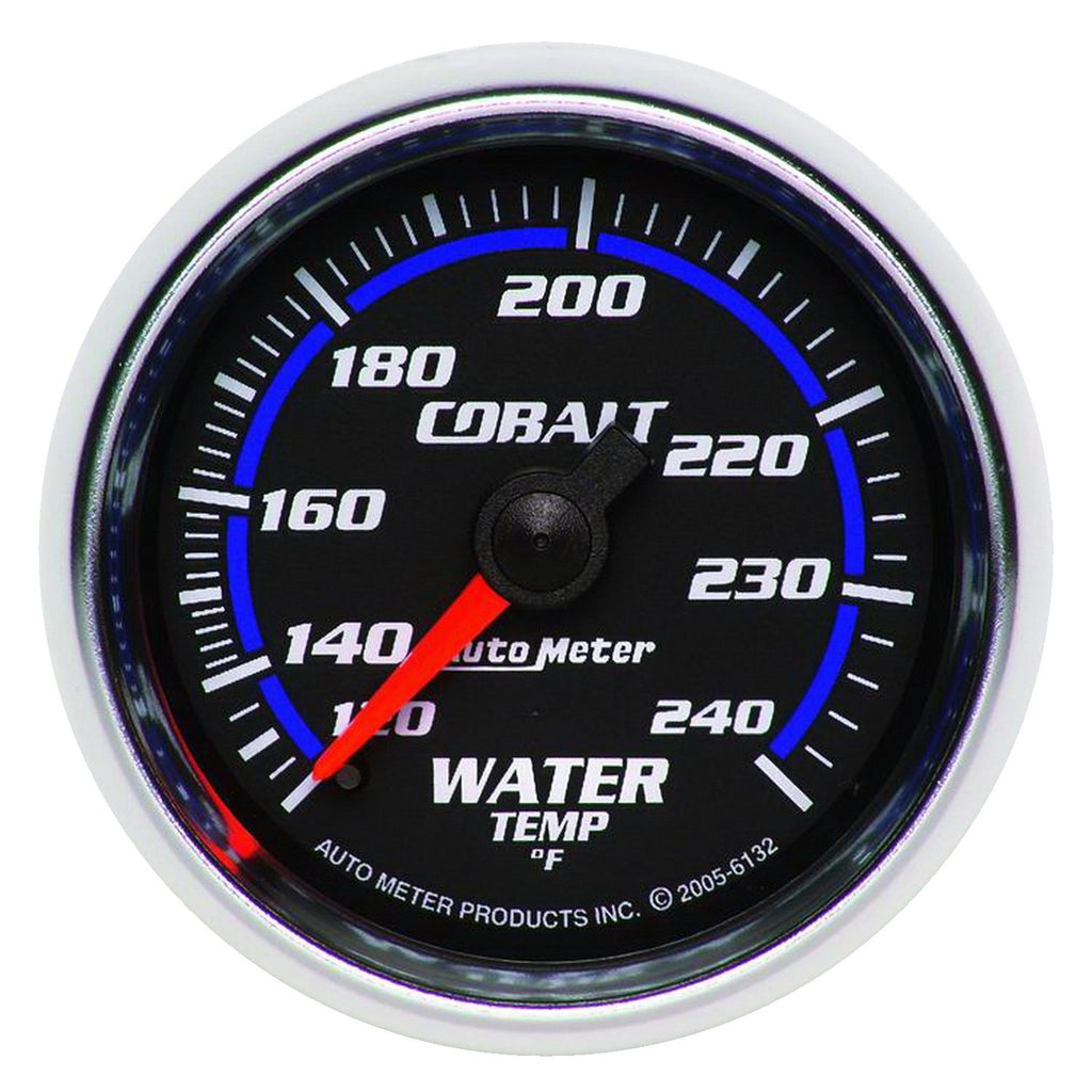 AutoMeter 6132 GAUGE, WATER TEMP, 2 1/16" , 120-240 Degrees F, MECHANICAL, COBALT