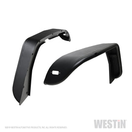 Westin 62-1025 Tube Fenders; Front; Pair; Steel w/Textured Black Finish;