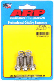 ARP 621-0750 HEX BLT 1/4-20X0.750 PK/5