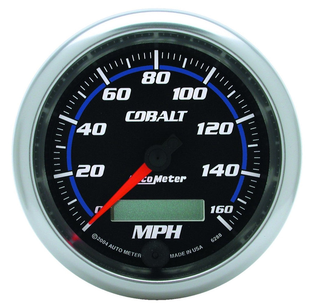 AutoMeter 6288 GAUGE, SPEEDOMETER, 3 3/8" , 160MPH, ELEC. PROGRAMMABLE, COBALT