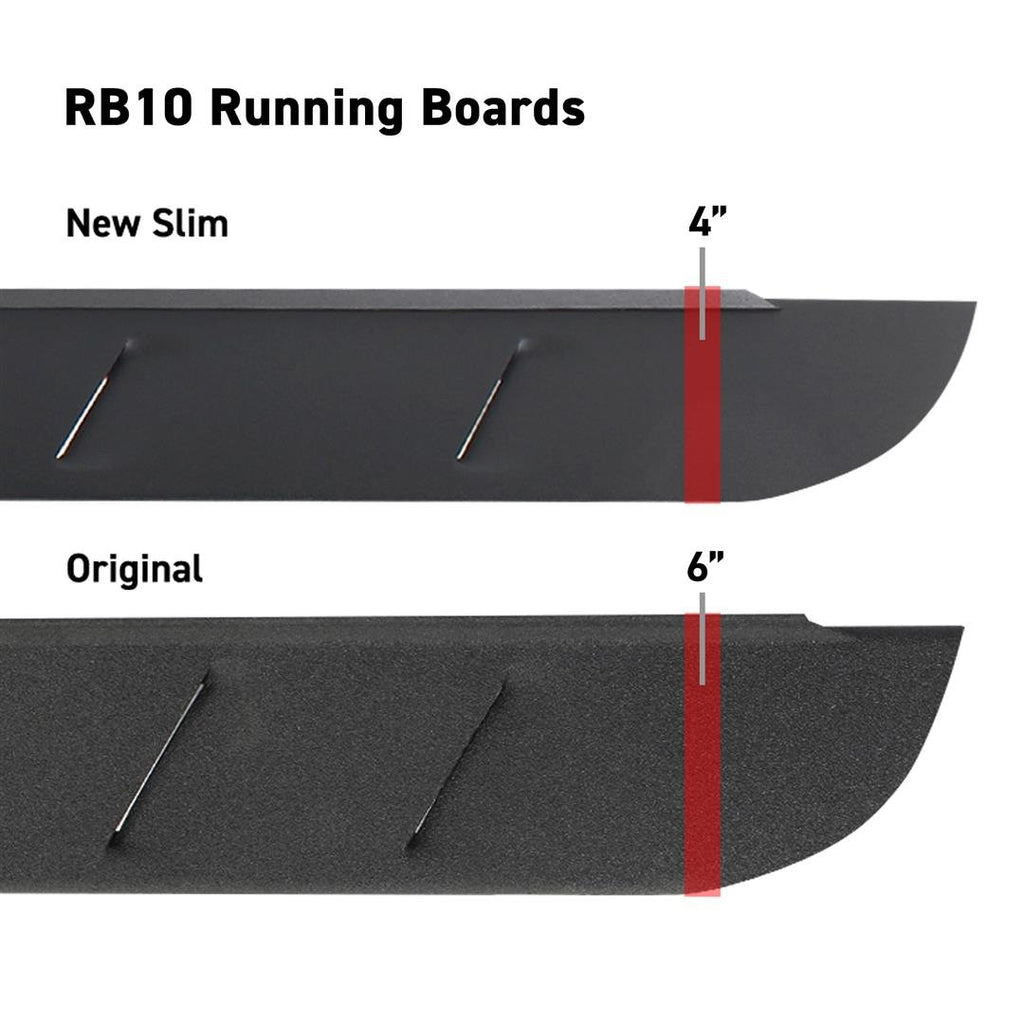 Go Rhino 63417680SPC RB10 Slim Line Running Boards with Mounting Brackets Kit