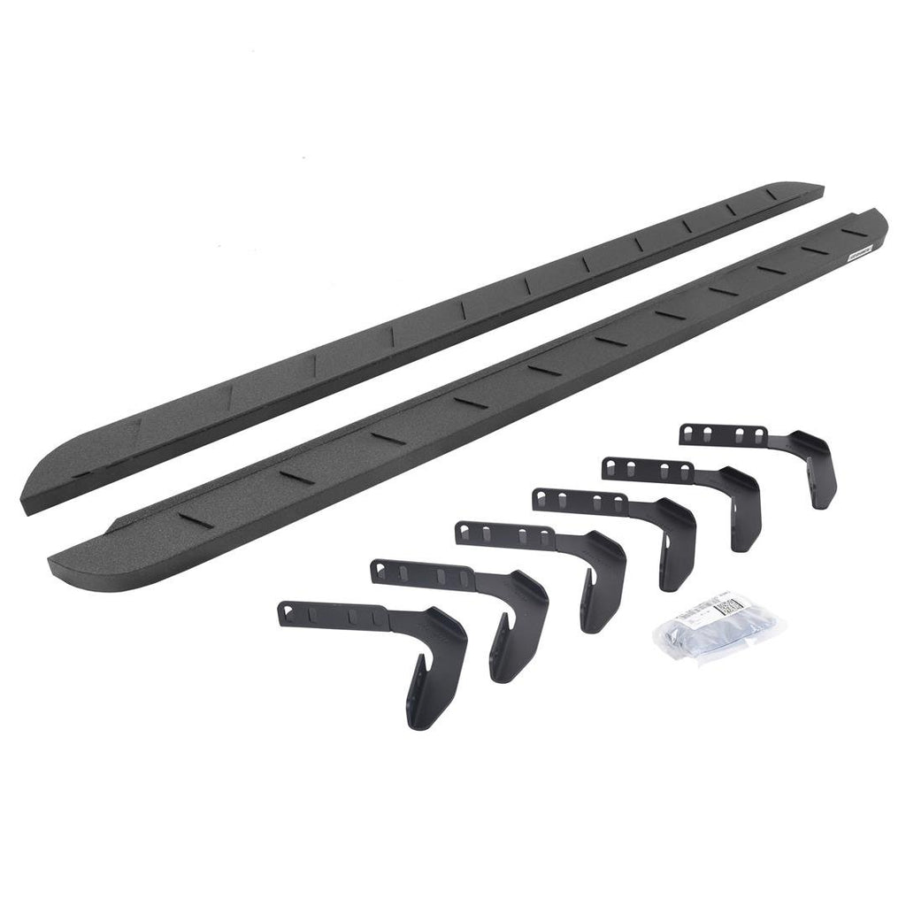Go Rhino 63418087ST RB10 Slim Line Running Boards with Mounting Brackets Kit