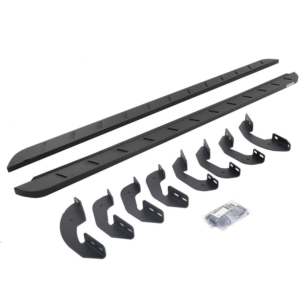 Go Rhino 63441687SPC RB10 Slim Line Running Boards with Mounting Brackets Kit - Crew Max