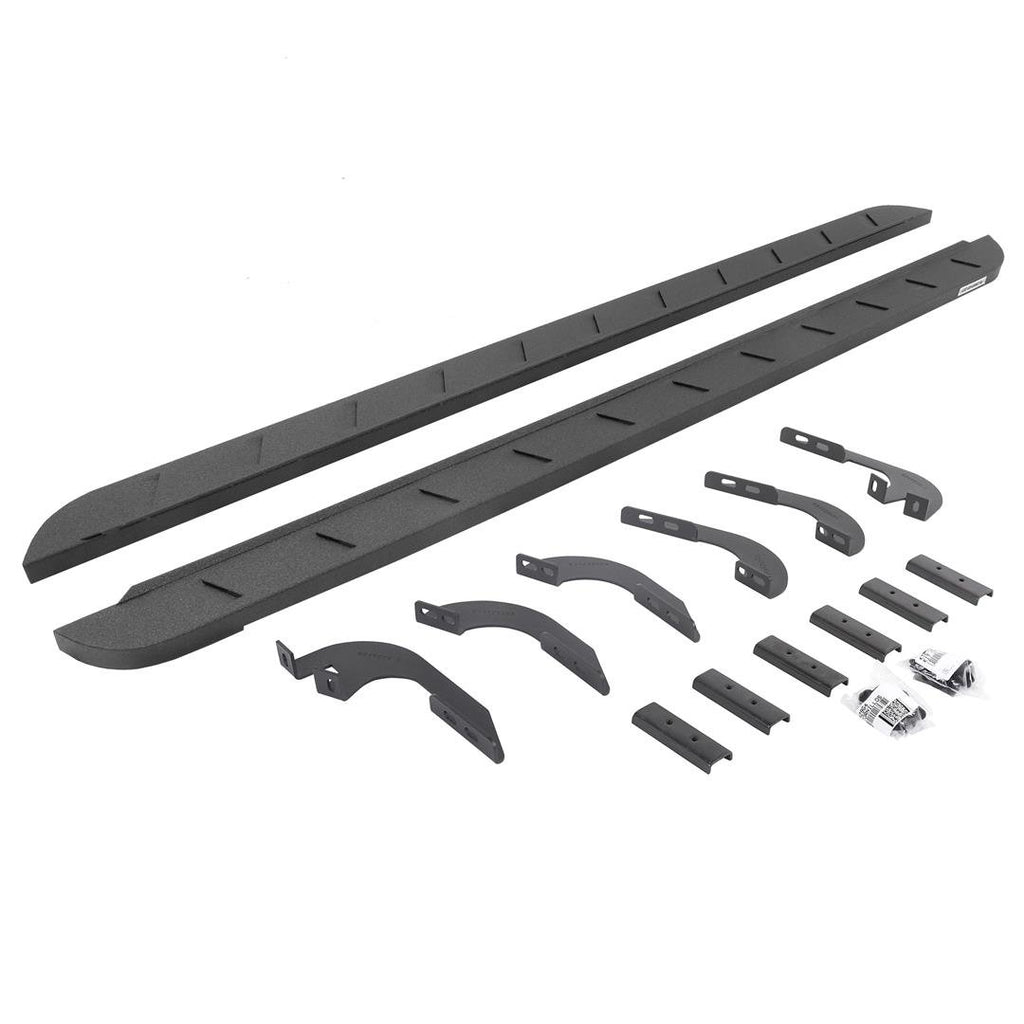 Go Rhino 63442987ST RB10 Slim Line Running Boards with Mounting Brackets Kit