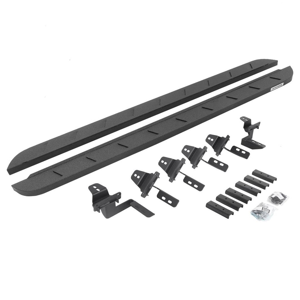 Go Rhino 63450568ST RB10 Slim Line Running Boards with Mounting Brackets Kit