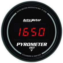 Load image into Gallery viewer, AutoMeter 6345 GAUGE, PYROMETER (EGT), 2 1/16" , 1600 Degrees F, DIGITAL, BLACK DIAL W/ RED LED