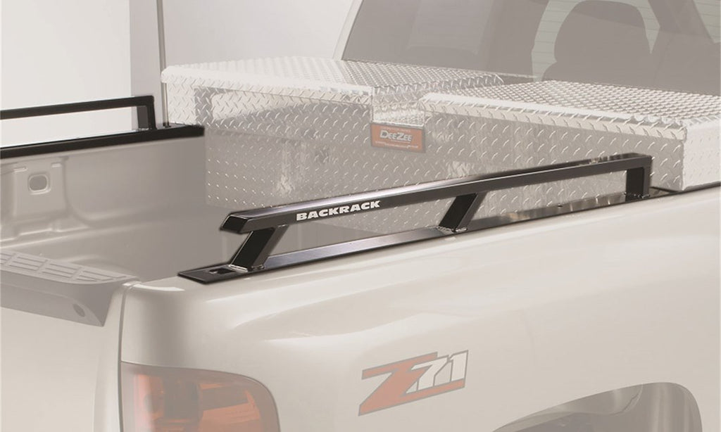 RealTruck Backrack 65501TB Side Rails; For Use w/Tool Box 21 in.; 6.10 Ft. Bed; 99-16 Ford SuperDuty