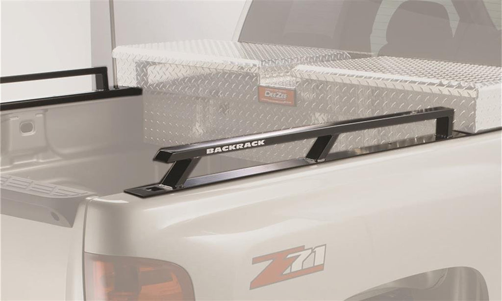 RealTruck Backrack 65517TB Side Rails; w/Tool Box 21 in.; 6.4 Ft. Bed; 10-22 Ram, 02-09 Dodge w/o Rambox