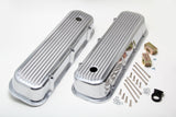 Trans-Dapt Performance 6615 Finned Aluminum Valve Covers With Hole; BB Chevy 396-502 V8S 1965-95