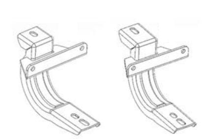 Go Rhino 6845165 OE Xtreme Cab Length Side Steps - MOUNTING BRACKETS ONLY
