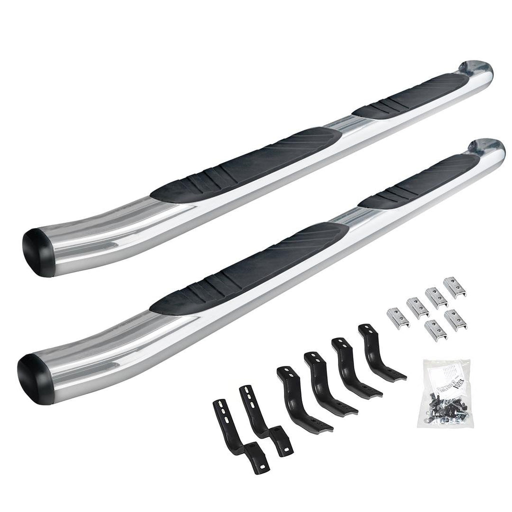 Go Rhino 685443580CC 5" OE Xtreme Composite Side Steps with Brackets Kit - Chrome