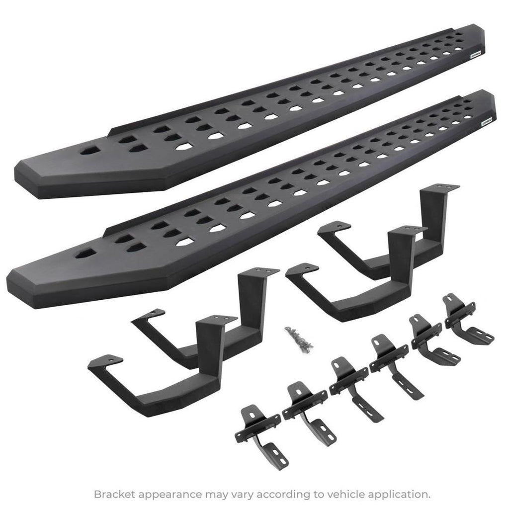 Go Rhino 6940488020PC RB20 Running Boards with Mounting Brackets, 2 Pairs Drop Steps Kit