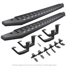 Go Rhino 6940488020PC RB20 Running Boards with Mounting Brackets, 2 Pairs Drop Steps Kit