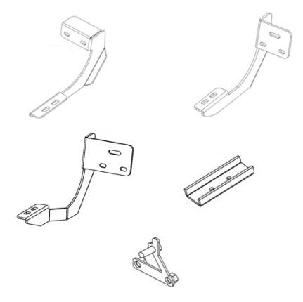 Go Rhino 6942065 RB10/RB20 Running Boards - MOUNTING BRACKETS ONLY
