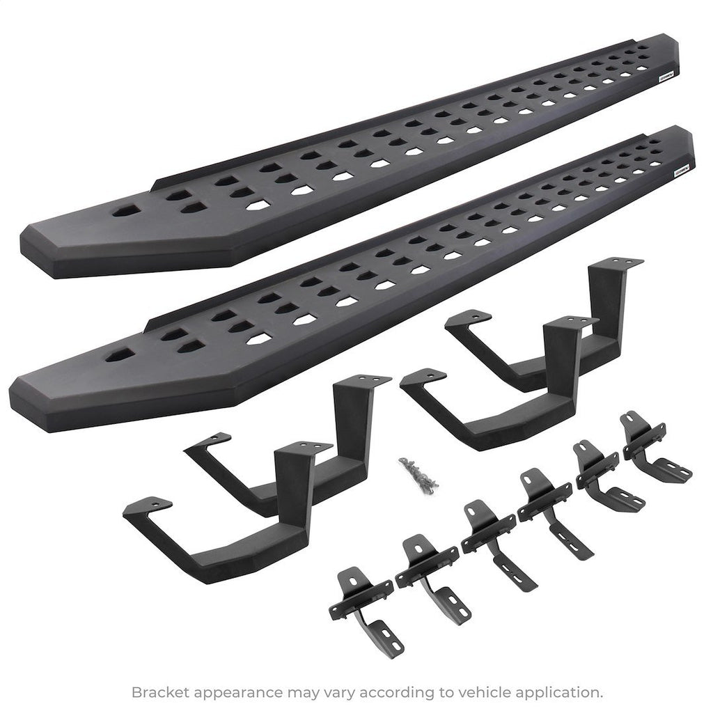 Go Rhino 6943468020PC RB20 Running Boards with Mounting Brackets, 2 Pairs Drop Steps Kit