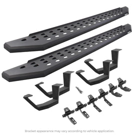 Go Rhino 6943468020PC RB20 Running Boards with Mounting Brackets, 2 Pairs Drop Steps Kit