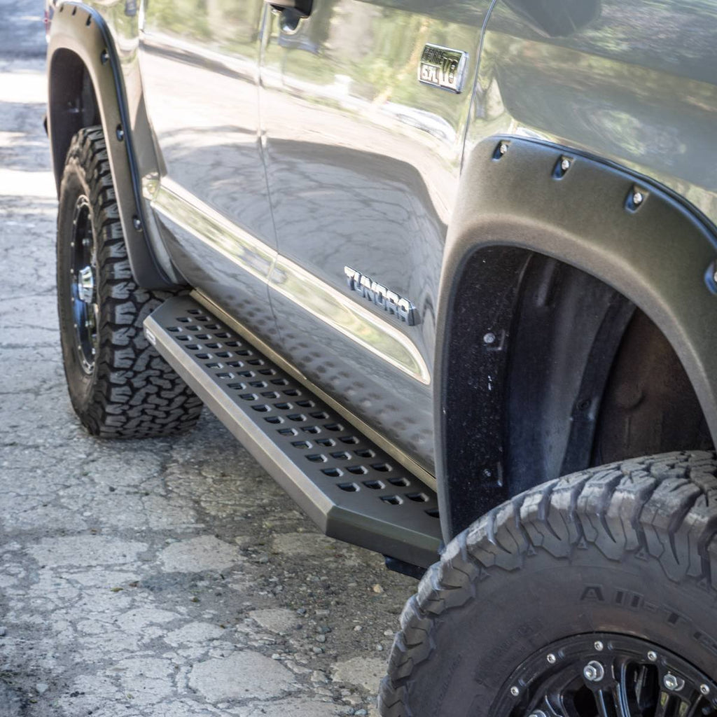 Go Rhino 69443687PC RB20 Running Boards with Mounting Brackets Kit - Crew Max Only