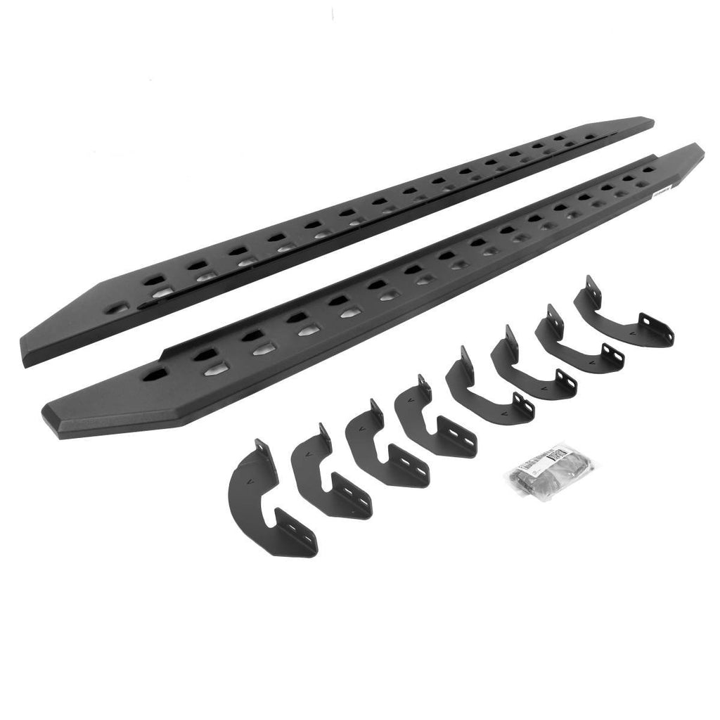 Go Rhino 69443687SPC RB20 Slim Line Running Boards with Brackets Kit - Crew Max Only