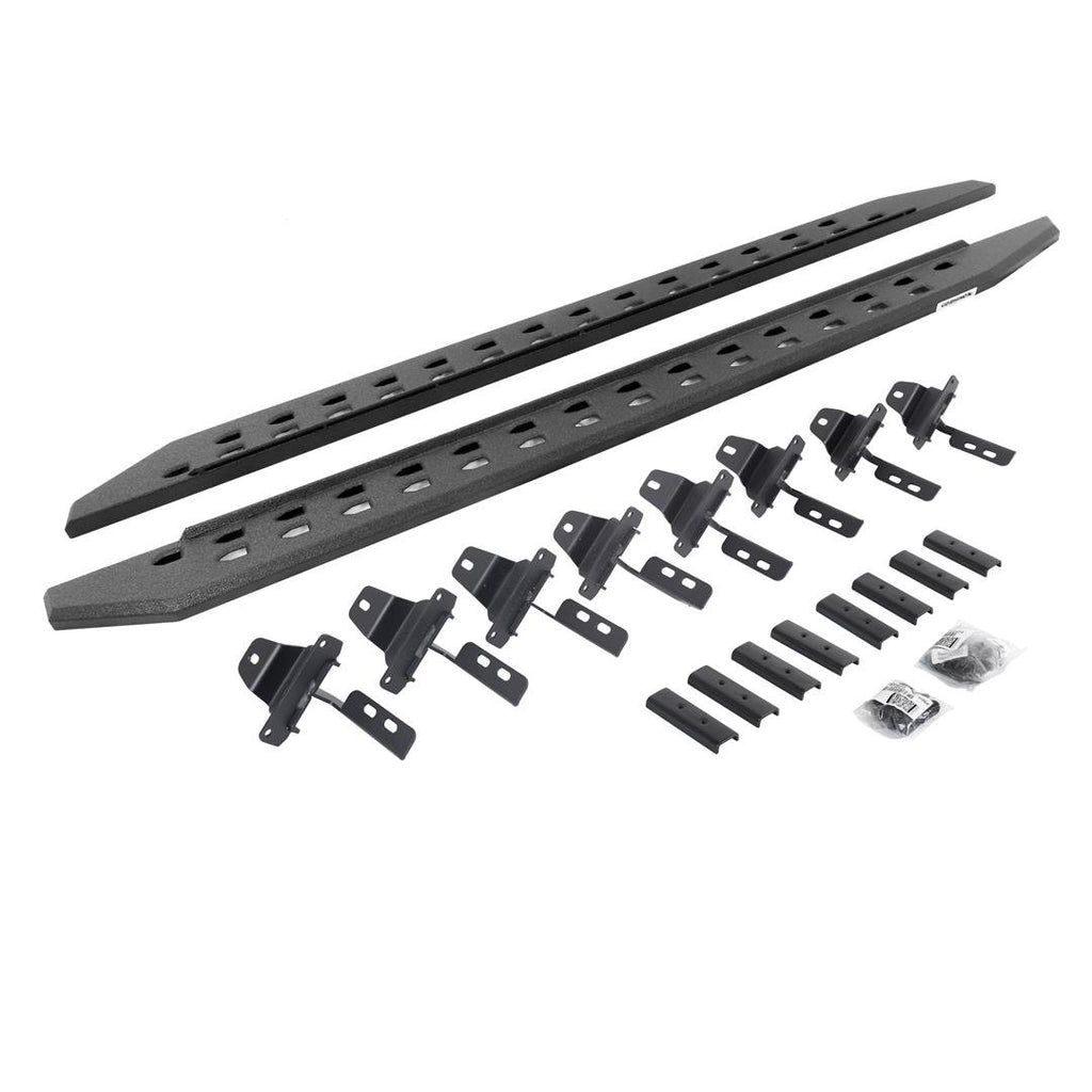 Go Rhino 69451687ST RB20 Slim Line Running Boards with Mounting Bracket Kit
