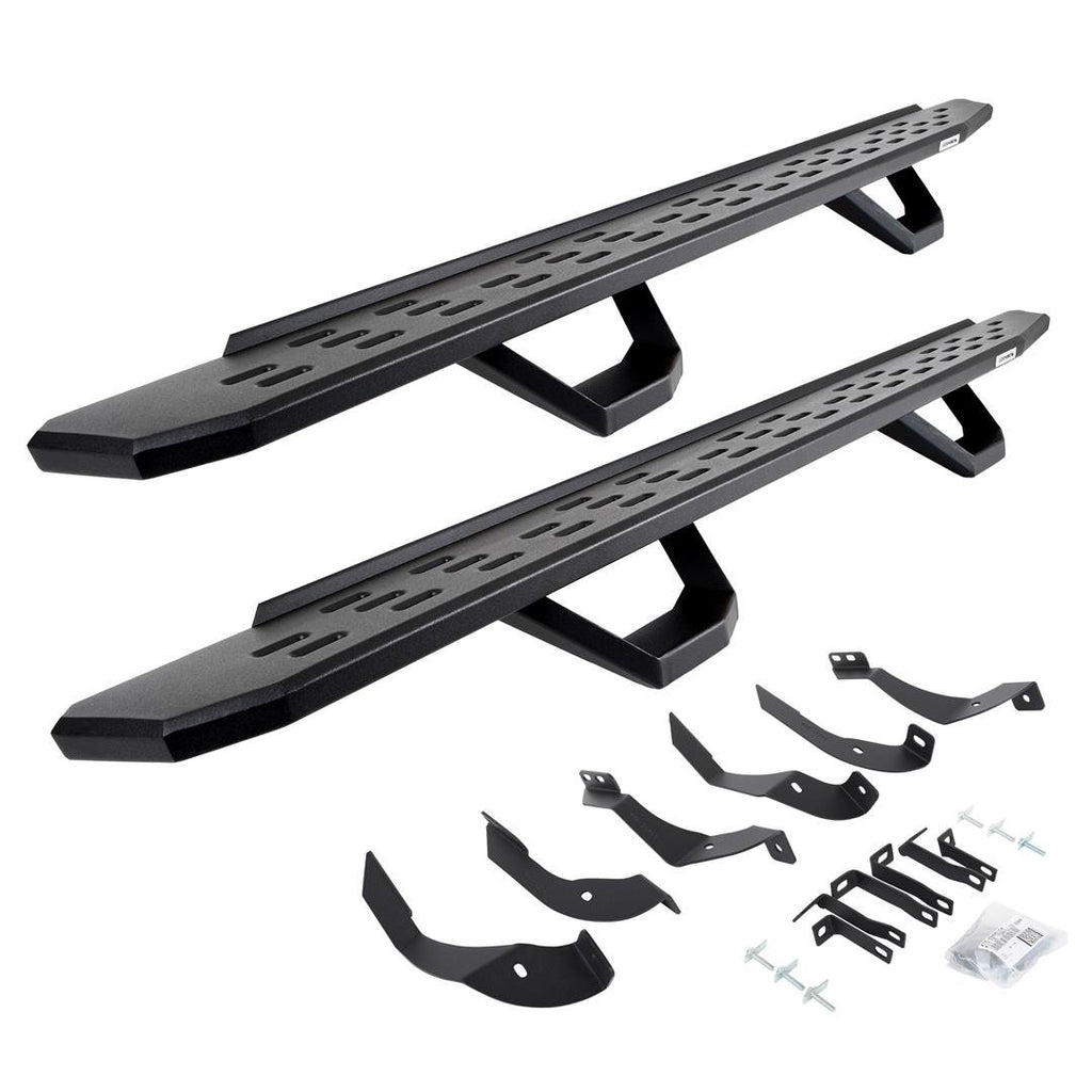 Go Rhino 6960518720PC RB30 Running Boards with Mounting Brackets, 2 Pairs Drop Steps Kit
