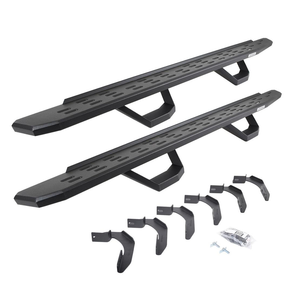 Go Rhino 6961268020PC RB30 Running Boards with Mounting Brackets, 2 Pairs Drop Steps Kit