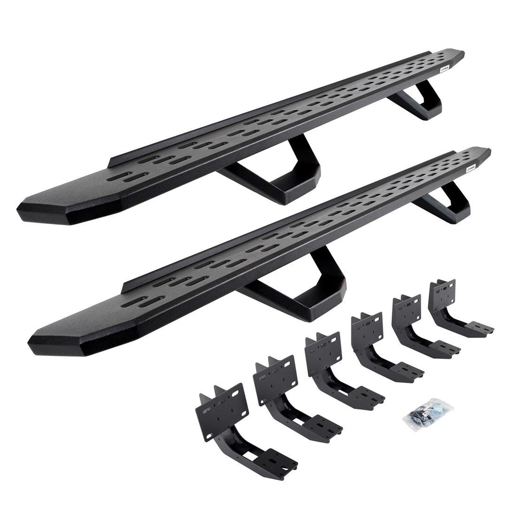 Go Rhino 6963068020PC RB30 Running Boards with Mounting Brackets, 2 Pairs Drop Steps Kit