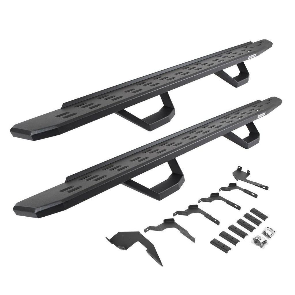 Go Rhino 6963688020PC RB30 Running Boards with Mounting Brackets, 2 Pairs Drop Steps Kit