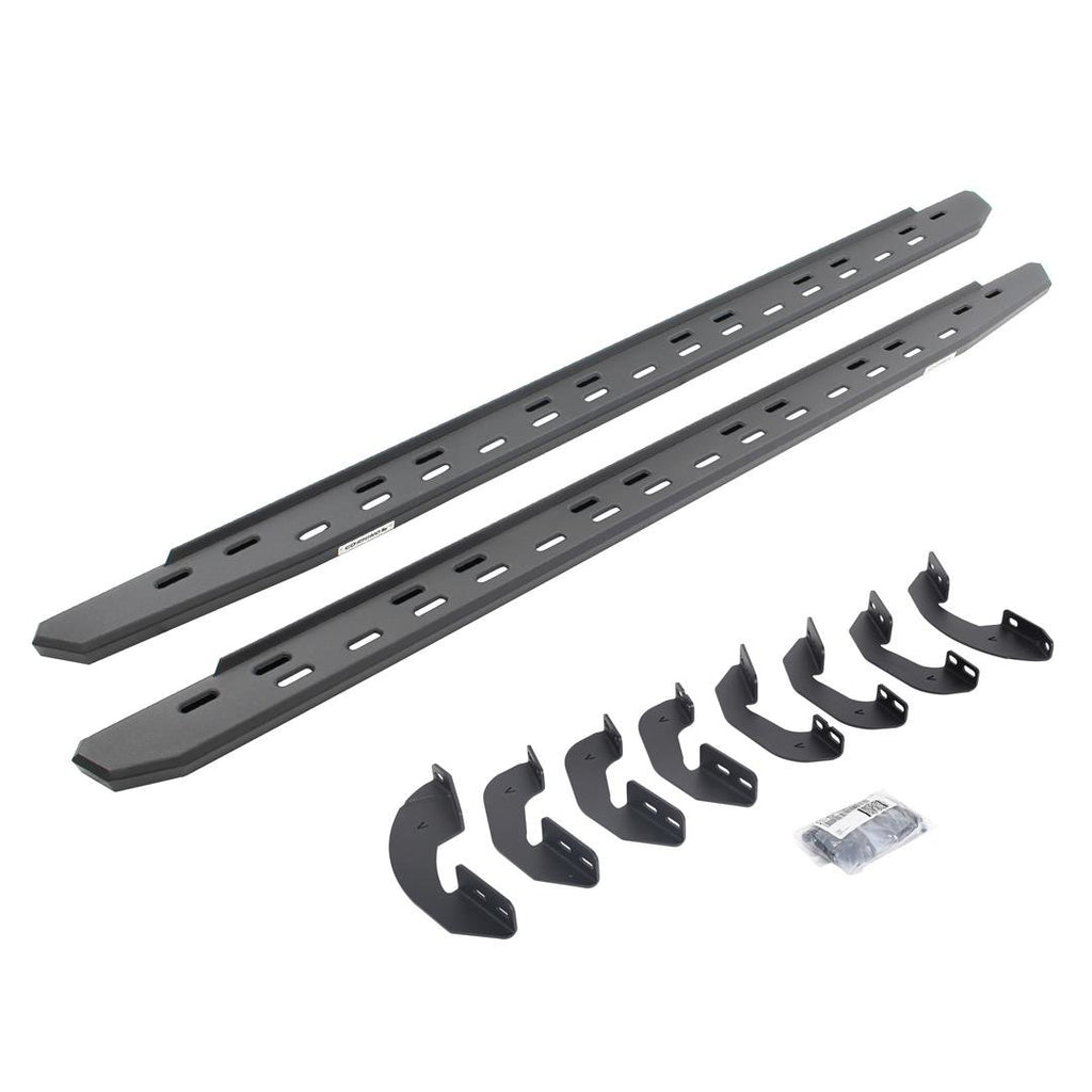 Go Rhino 69641687SPC RB30 Slim Line Running Boards with Bracket Kit - Crew Max Only