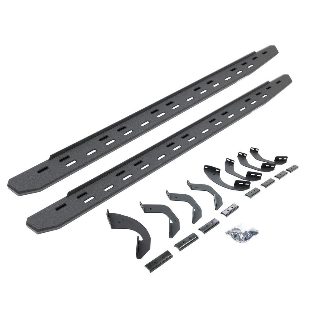 Go Rhino 69643580ST RB30 Slim Line Running Boards with Bracket Kit - Double Cab Only