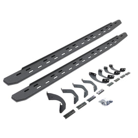 Go Rhino 69643580ST RB30 Slim Line Running Boards with Bracket Kit - Double Cab Only