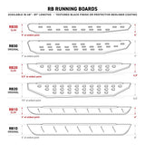 Go Rhino 6965067320T RB30 Running Boards with Mounting Brackets, 2 Pairs Drop Steps Kit