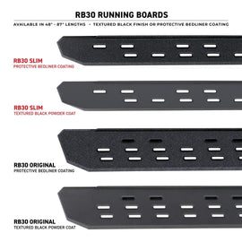 Go Rhino 69651687ST RB30 Slim Line Running Boards with Mounting Bracket Kit