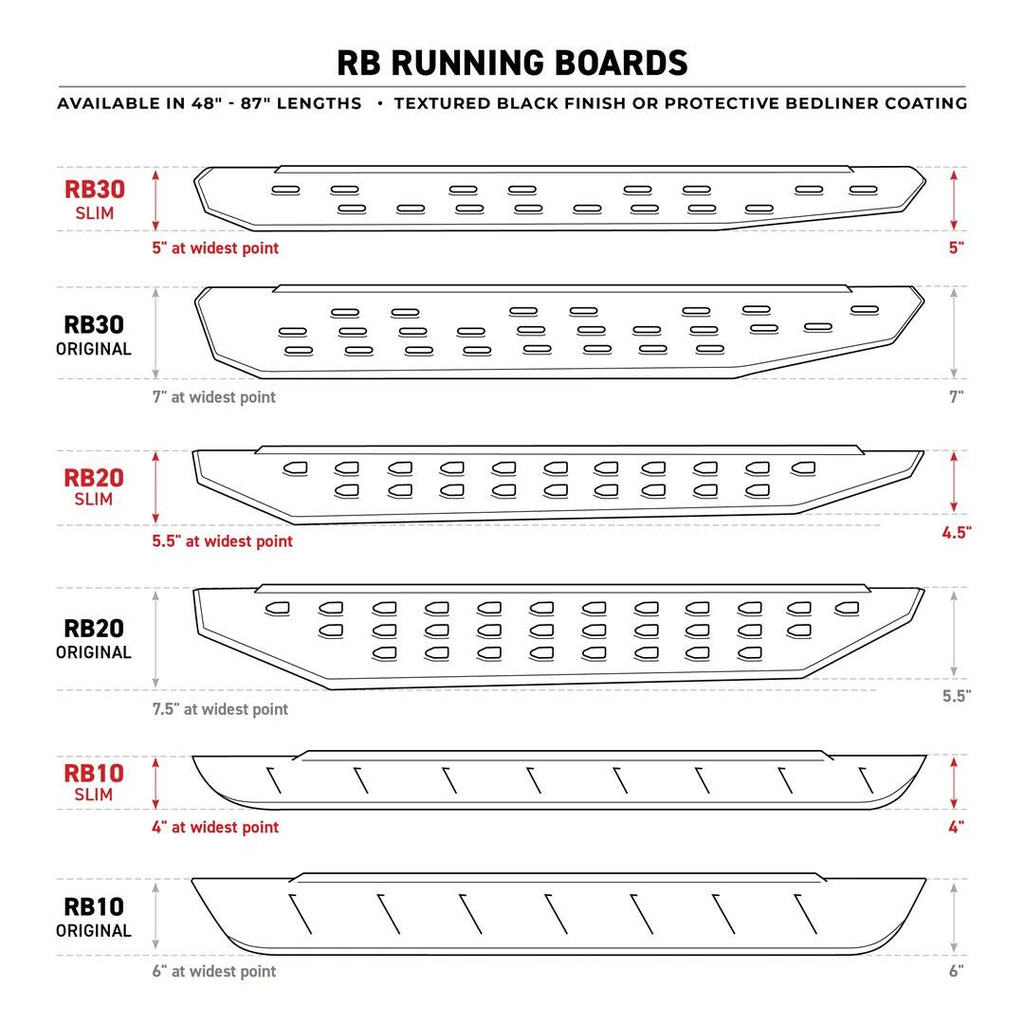 Go Rhino 69692748T RB30 Running Boards with Mounting Bracket Kit
