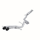 MBRP Exhaust S47034CF 2.5in. Cat-Back. Dual Rear Exit. T409 Stainless Steel with Carbon Fiber Tips.