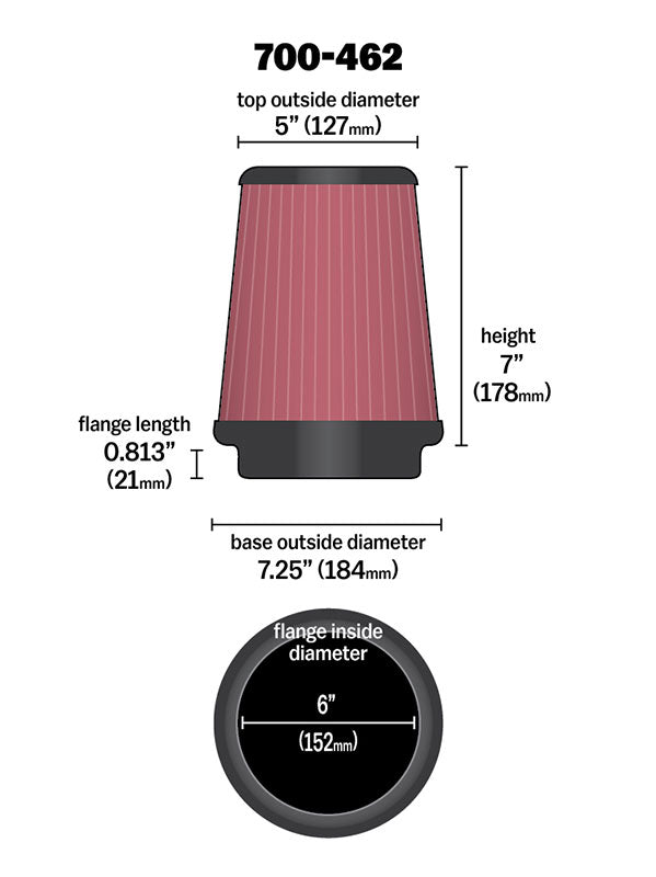 AIRAID 700-462 Universal Air Filter
