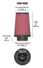 Load image into Gallery viewer, AIRAID 700-469 Universal Air Filter