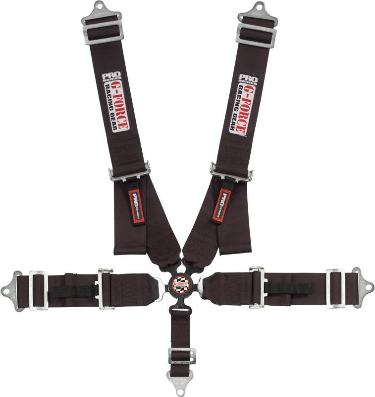 G-FORCE Racing Gear 7000BK PRO 5PT PD- LAP IND-SHLD CAM BLACK