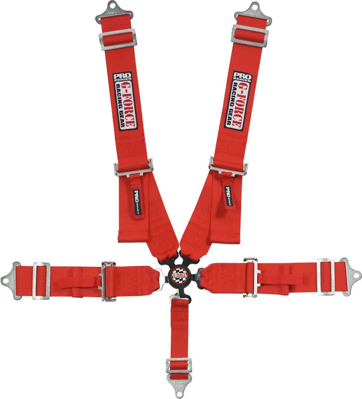 G-FORCE Racing Gear 7000RD PRO 5PT PD- LAP IND-SHLD CAM RED