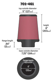 AIRAID 701-461 Universal Air Filter