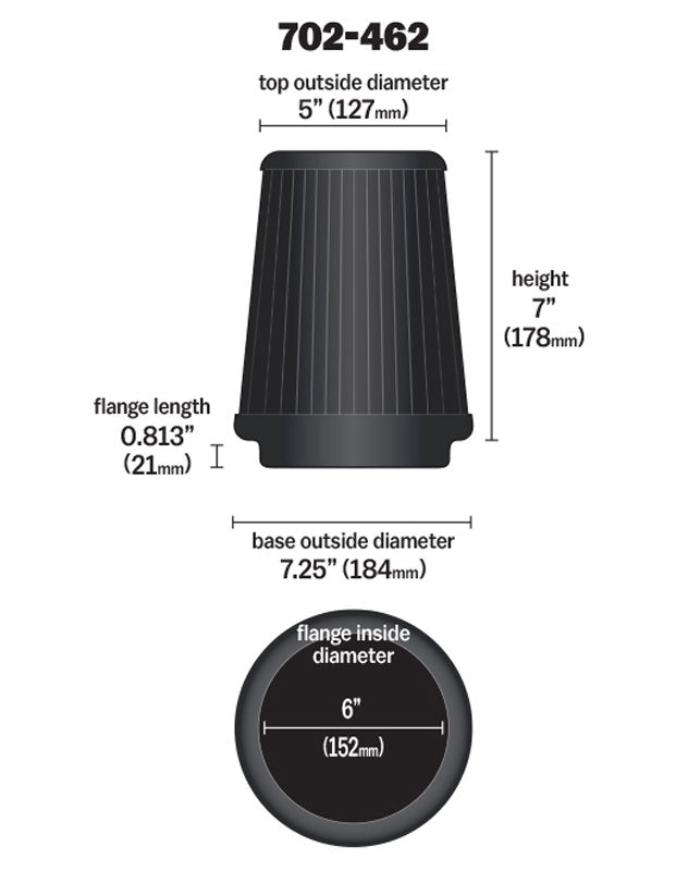 AIRAID 702-462 Universal Air Filter
