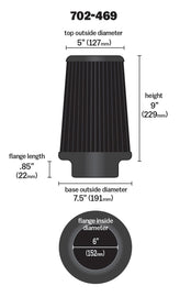 AIRAID 702-469 Universal Air Filter