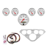 AutoMeter 7036-AW DIRECT FIT DASH KIT, CHEVY TRUCK 55-59, MPH/FUEL/OILP/WTMP/BAT, AW