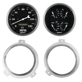 AutoMeter 7038-07 2 GAUGE DIRECT FIT DASH KIT, CHEVY CAR 51-52, 2 GAUGE,  OLD TYME BLACK