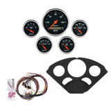 AutoMeter 7055-DB DIRECT FIT DASH KIT, CHEVY 55-56, MPH/FUEL/OILP/WTMP/BAT, DB