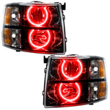 Oracle Lighting 7105-003 SMD Pre-Assembled Headlights, Black, Round Style, Red