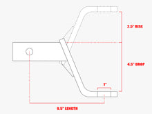 Load image into Gallery viewer, Armordillo USA 7161511 5" Drop Down Hitch For 2" Receiver.