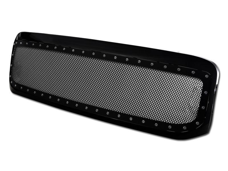 Armordillo USA 7165281 Rivet Mesh Gloss Black ABS ABS Shell / Metal Mesh Grille