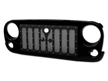 Load image into Gallery viewer, Armordillo USA 7174702 2007-2018 Jeep Wrangler JK Model Studded Mesh Grille Gloss Black